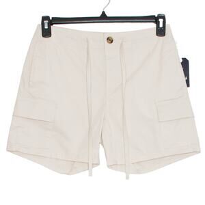 NWT Nautica Shorts Cargo Utility Minimalist Neutral Casual Streetwear Cream 2